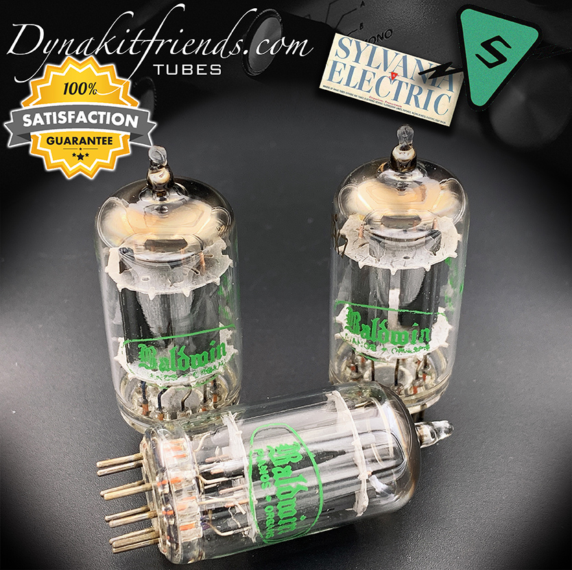 12AX7 SYLVANIA Labeled Baldwin Matched Tubes Made in USA \'51