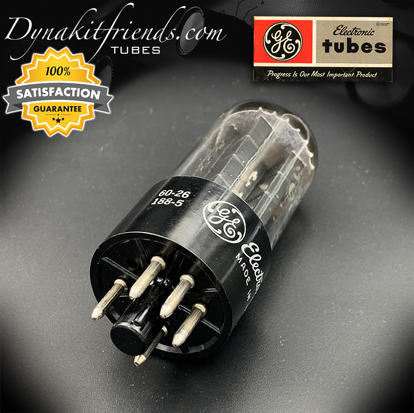5Y3GT GE NOS/NIB Black Plates O Getter Tube Rectifier Made in USA \'60
