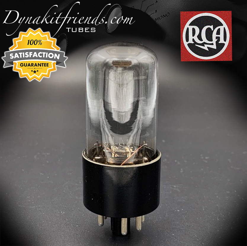 6V6GT RCA Black Glass DD Bottom Getter Tested Tube Made in USA