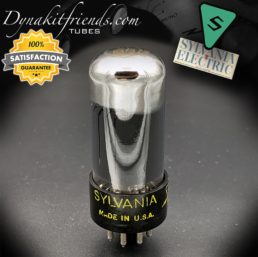 6V6GT SYLVANIA Black Glass Tested Tubes MADE IN USA