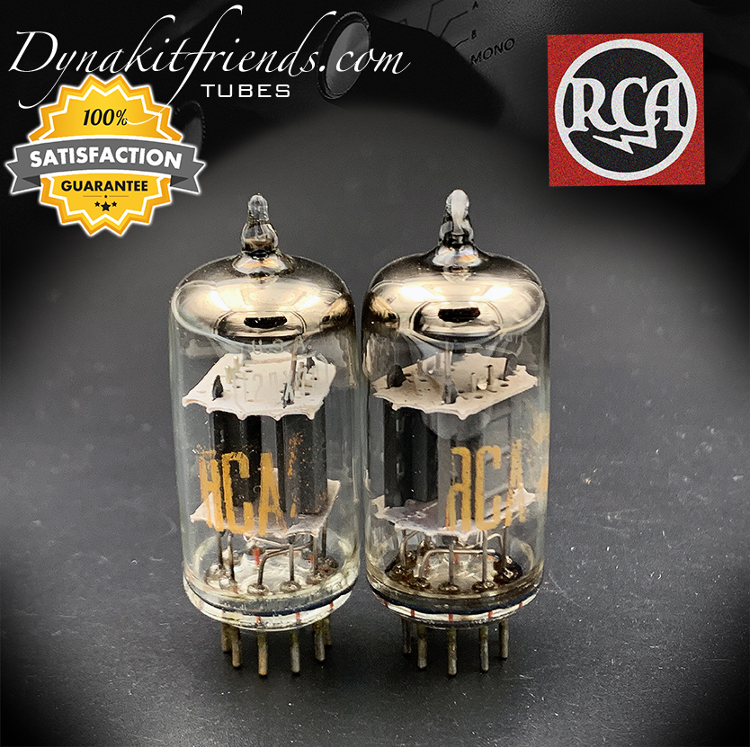 12AX7 RCA Short Plates O Getter Matched Tubes MADE IN USA